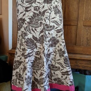 Indian block print cotton skirt